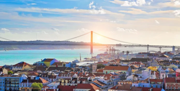 Vista aérea da cidade de Lisboa