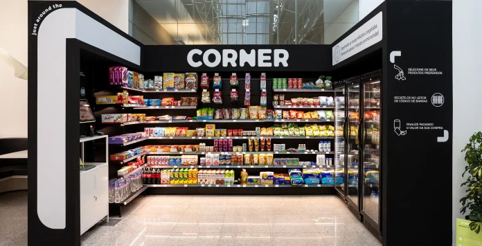 Montra de produtos de loja Just Around The Corner